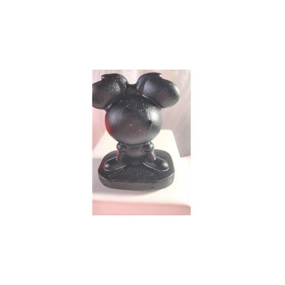 Black Obsidian Baby Minnie Mouse Carving - Picture 2 of 6
